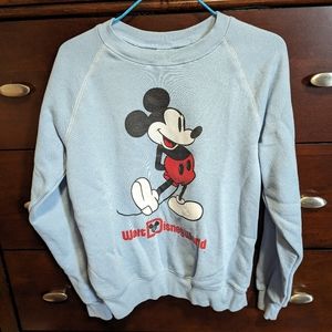 Disney Parks Walt Disney World Blue Vintage Mickey Sweatshirt, Size XS, EUC